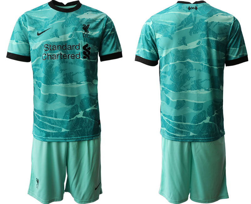Men 2020-2021 club Liverpool away blank green Soccer Jerseys->liverpool jersey->Soccer Club Jersey